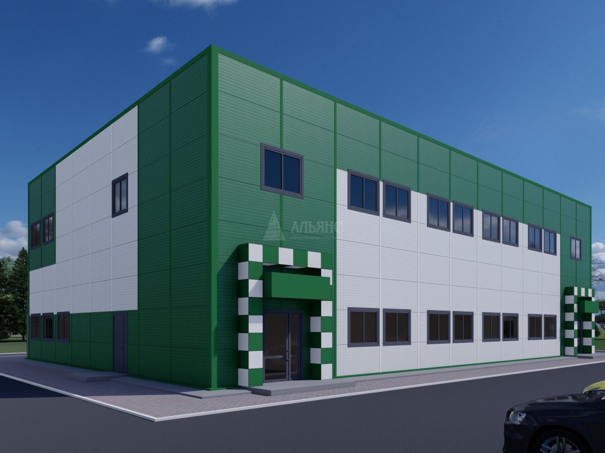3D визуализация Магазин из сэндвич панелей - фото 4