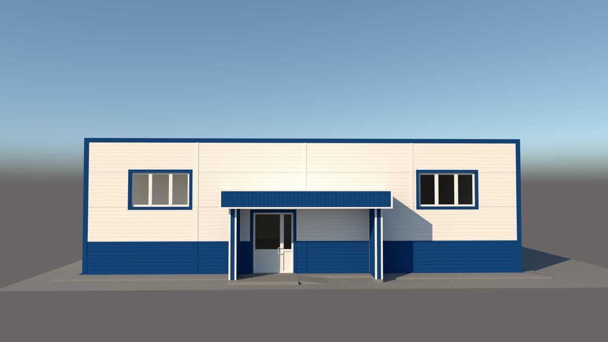 3D визуализация Магазин из сэндвич-панелей - фото 6