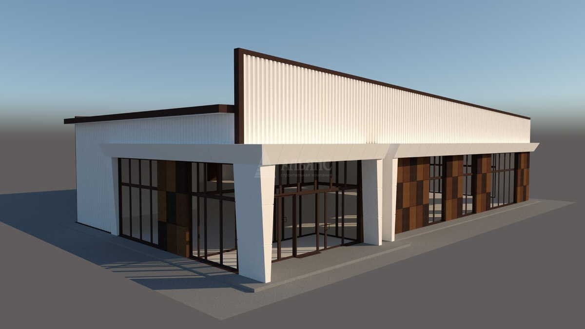 3D визуализация Магазин из сэндвич-панелей - фото 16